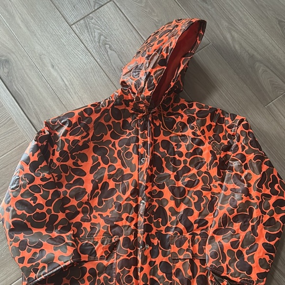 Lake 'N Trail Vinyl Camo Quilted Rain Jacket, Size XL, Vintage - Picture 9 of 9